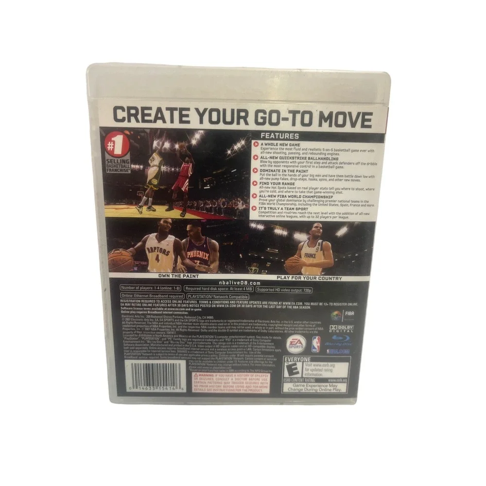 NBA Live 08‎ Sony PlayStation 3 PS3 Game EA Sports Gilbert Arenas Complete CIB